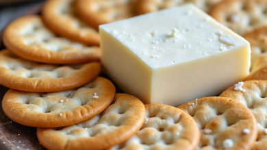 پنیر مکعبی با بیسکویت: یک خوراک خوشمزه و محبوب