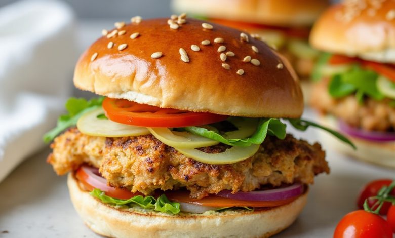 برگر مرغ رژیمی: غذایی خوشمزه برای تناسب اندام!