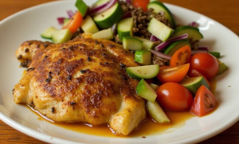 مرغ پورتوریکویی رژیمی: شام و افطاری خوشمزه و آسان