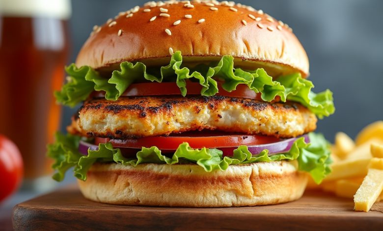 چیکن برگر کبابی رژیمی: طرز تهیه خوشمزه و سالم