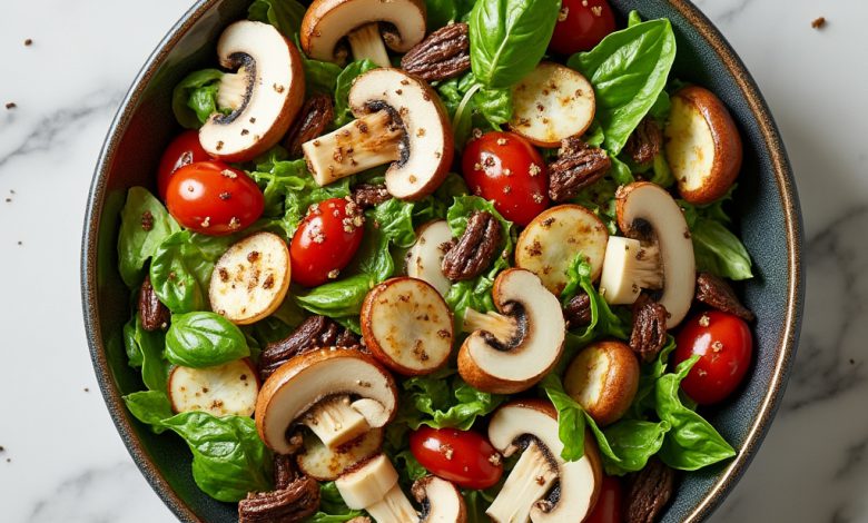 طرز تهیه سالاد قارچ خوشمزه و مجلسی: آسان و سریع؟