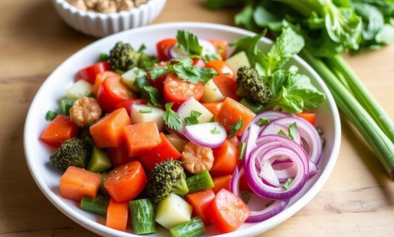 بشقاب سبزیجات مخلوط: طرز تهیه آسان و خوشمزه برای مهمانی