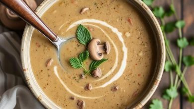 طرز تهیه سوپ قارچ خامه ای وگان: خوشمزه و آسان
