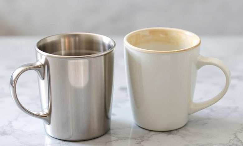 راهنمای جامع: تمیز کردن ماگ استیل و سرامیکی، آسان و سریع