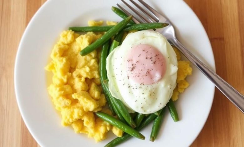 پوره تخم مرغ و لوبیا سبز: رژیمی، خوشمزه و سیرکننده!