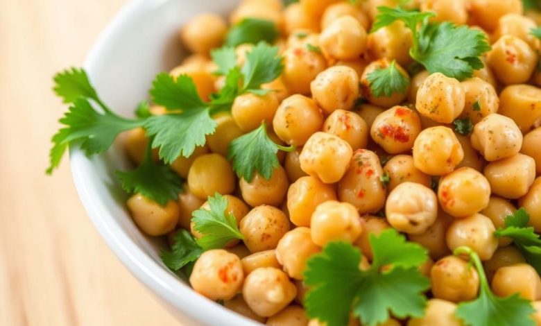 سالاد نخود و گشنیز: طرز تهیه آسان و خوشمزه با چاشنی های خاص