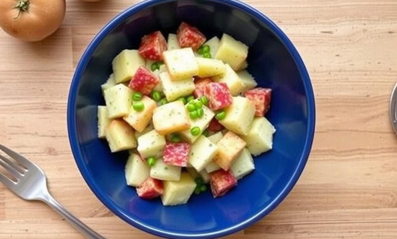 سالاد سیب زمینی رژیمی: طرز تهیه آسان و خوشمزه